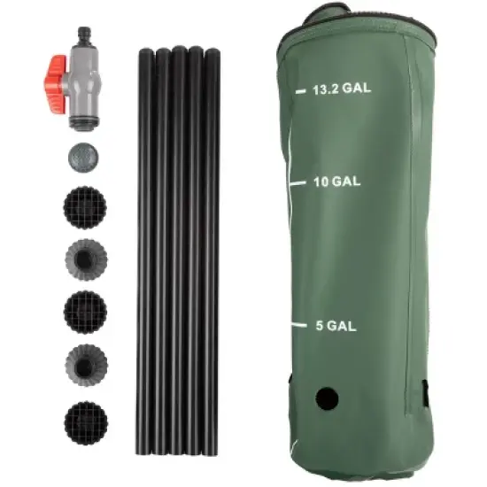 Pure Garden 13.2gal Collapsible Portable Rain Barrel: 50L Capacity, PVC, Corrosion-Resistant, Easy Setup image {8}