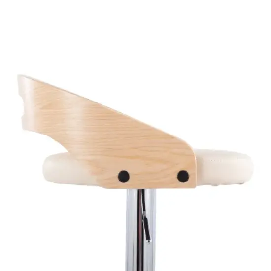 Set of 2 Cassis Mid-Century Modern Adjustable Barstool - LumiSource image {9}