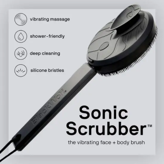 Black Wolf Sonic Scrubber - Powered Body and Face Brush image {1}