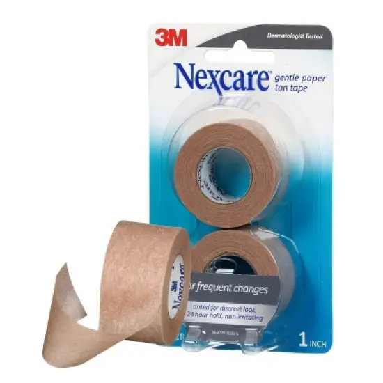 Nexcare Gentle Paper Tan Tape - 2pk image {1}
