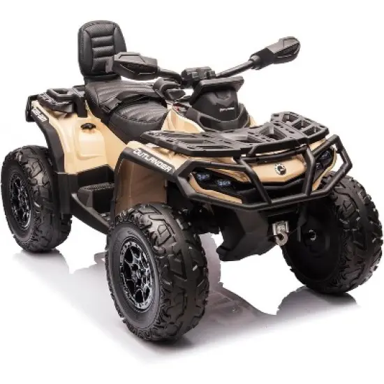 2 Seater Electric Children's Terrain Vehicle, 12V Remote Control Riding Toy Car, Battery Operated Vehicle w/Music, Remote Control, LED Lights image {8}