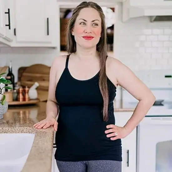 Bamboobies Seamless Tank for Everyday Wear (non-nursing) - Black image {2}