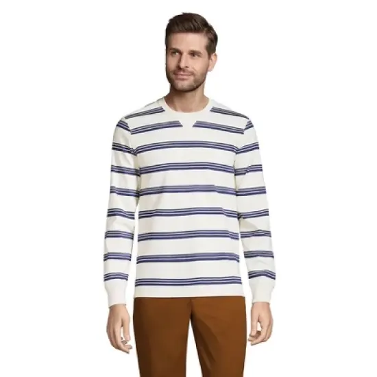Lands' End Men's Long Sleeve Rugby Crew Tee image {4}