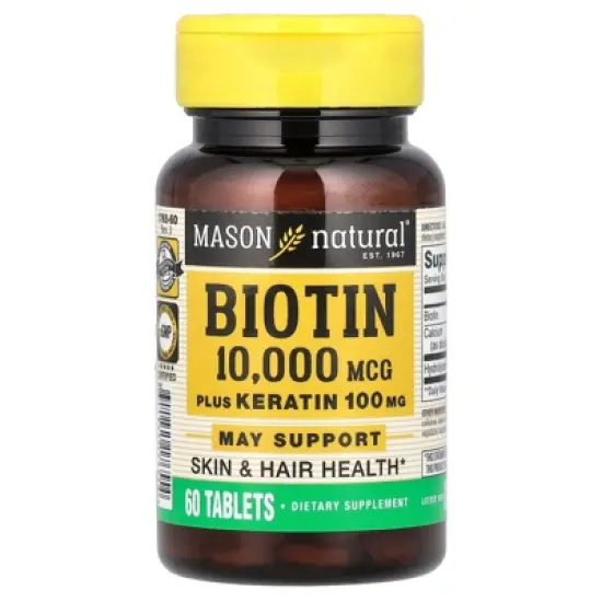 Mason Natural Biotin Plus Keratin, 60 Tablets image {4}
