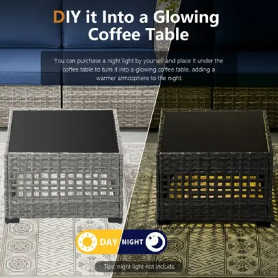 Outdoor Sectional Sofa Patio Furniture Sets with Thickened Cushions image {6}