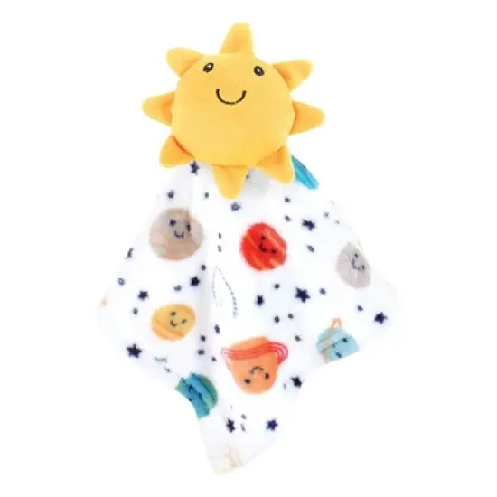 Hudson Baby Animal Face Security Blanket, Happy Planets 3-Pack, One Size image {2}