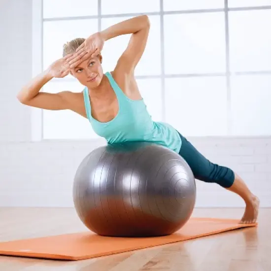 Stott Pilates Stability Ball Plus with Pump - Black (55cm) image {1}