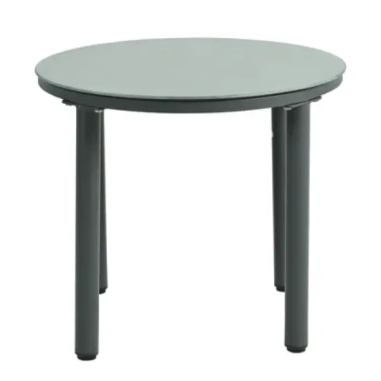 FIONECA 6-Piece Half Moon Outdoor Sectional Sofa Set with 2 Coffee Tables, Gray PE Wicker Patio Furniture with Cushions & Pillows image {14}