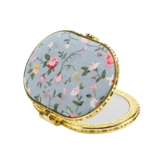 Unique Bargains Floral Oval Mini Mirror for Purses 1 Pc image {8}