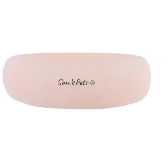 Sam's Pets Short Tulip Pet Bowl In Glossy Pink image {1}
