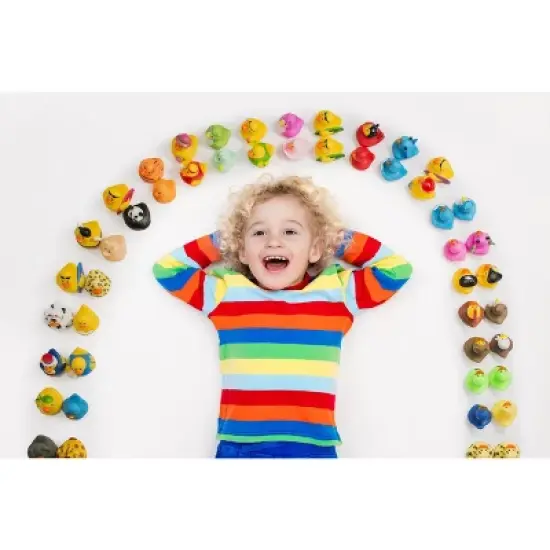 Kicko 2" Assorted Rubber Ducks in Bulk, 50 Pack image {1}