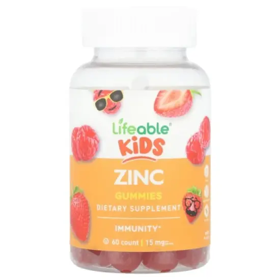 Lifeable Kids Zinc Gummies, Berry, 15 mg, 60 Gummies image {4}
