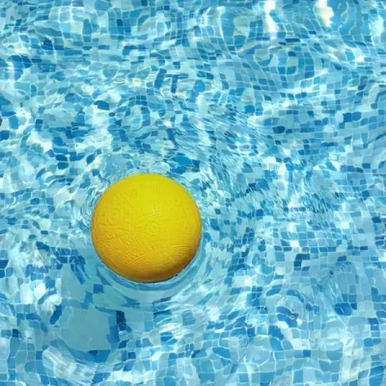 Swim Central 7" Shark Bites Grip Balls Geometric Pattern Swimming Pool Toy - Yellow image {2}