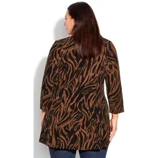 Women's Plus Size Cape Cod Print Tunic - mono | AVENUE image {1}
