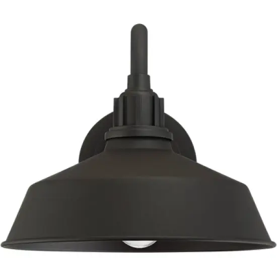 Franklin Iron Works Arnett Rustic Industrial Farmhouse Outdoor Barn Light Fixtures Set of 2 Black Gooseneck 10 1/2" for Exterior Deck House Porch Yard image {4}