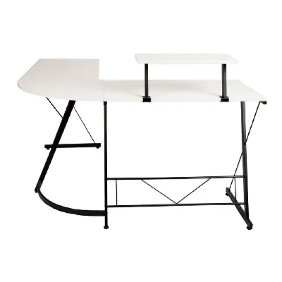 Flash Furniture L-Shaped Desk 71.5" Computer Corner Desk, Home Office Corner Desk, Gaming Desk, Space Saving, Easy to Assemble image {8}