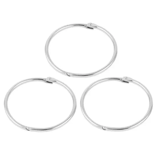 Unique Bargains Office Book Hoops Scrapbook Album DIY Binder Loose Leaf Ring 3 Pcs image {2}