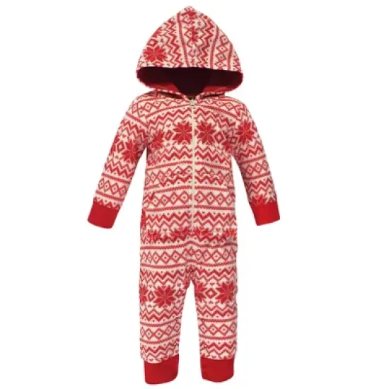 Hudson Baby Infant Fleece Jumpsuits, Coveralls, and Playsuits 2pk, Cream Reindeer image {1}