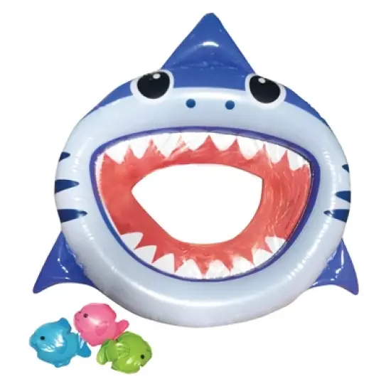 Northlight 24.75" Inflatable Shark Mouth Fish Toss Swimming Pool Game image {1}