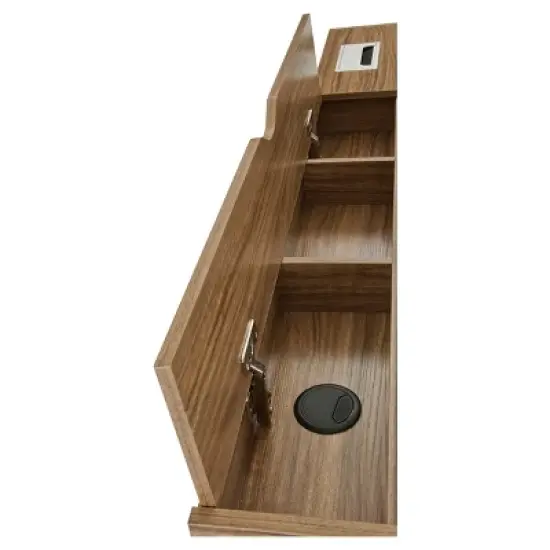 Compact Computer Desk with Multiple Storage Walnut - Techni Mobili image {4}