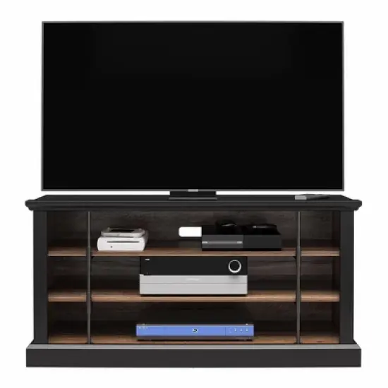 Hoffman Rustic TV Stand For TVs Up To 50" Black and Walnut - Room & Joy image {3}