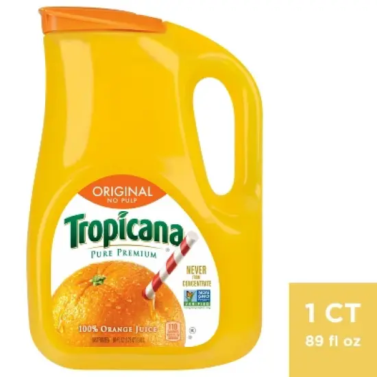 Tropicana Pure Premium No Pulp Orange Juice - 89 fl oz image {3}