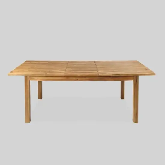 Oslo 9pc Acacia Wood & Wicker Patio Dining Set - Brown - Christopher Knight Home image {2}