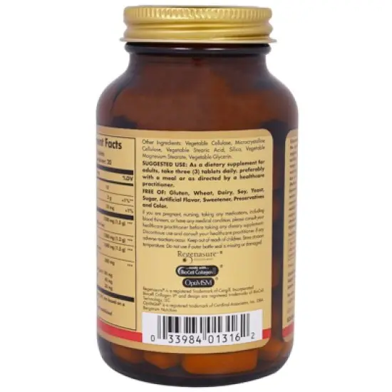 Solgar Glucosamine Hyaluronic Acid Chondroitin MSM, 60 Tablets image {2}