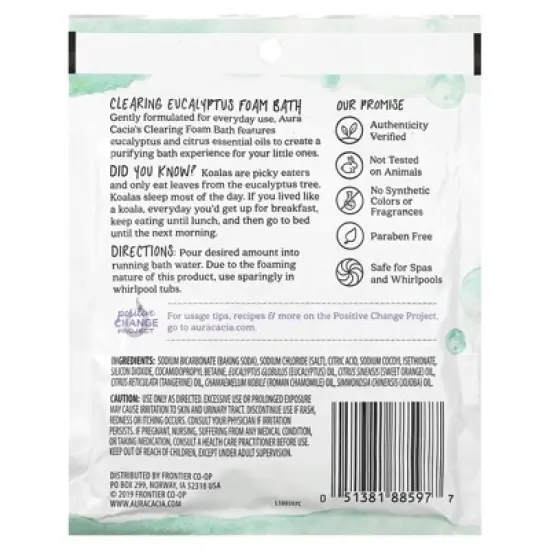Aura Cacia Clearing Eucalyptus Foam Bath - Case of 6/2.5 oz image {2}