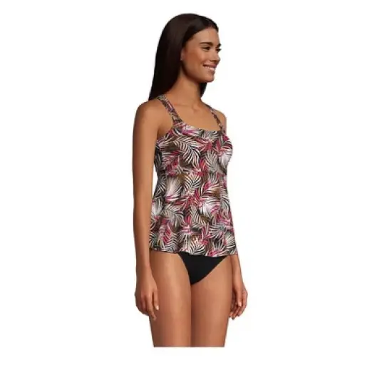 Lands' End Women's Flutter Scoop Neck Tankini Top Comfort Adjustable Straps image {2}