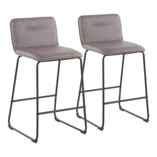 Set of 2 Casper Contemporary Counter Height Barstools - LumiSource image {10}