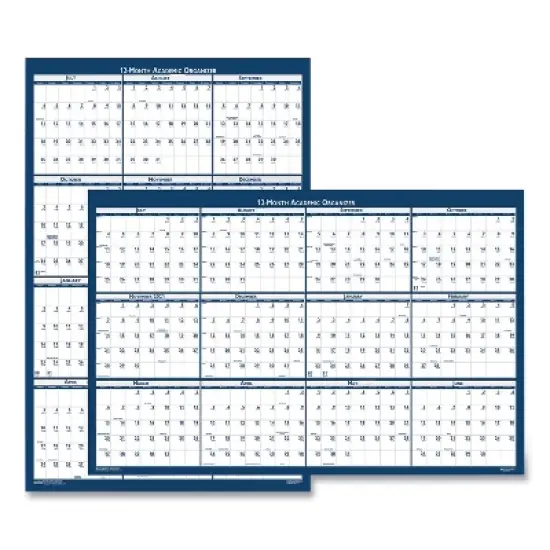 Academic Year Recycled Poster Style Reversible/Erasable Yearly Wall Calendar, 24 x 37, 12-Month (July to June): 2025 to 2026 image {3}