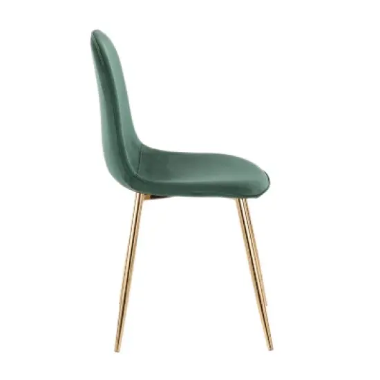 Set of 2 Pebble Contemporary Dining Chairs Gold/Green - LumiSource image {2}