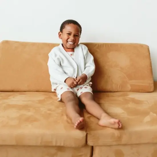 goumikids kids organic cotton knit button-up cardigan image {3}