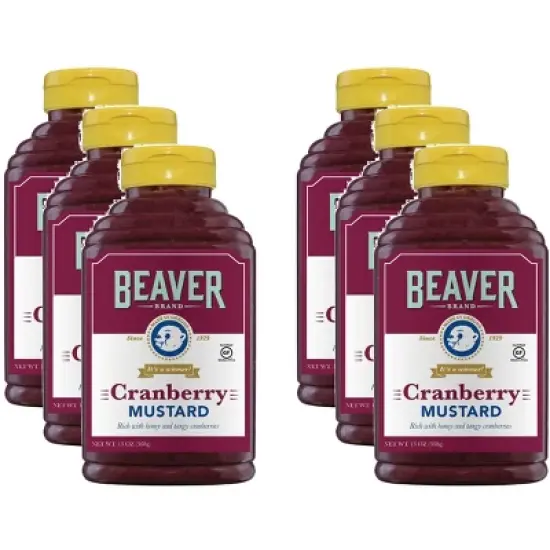Beaver Cranberry Mustard  - 13 oz (Case of 6) image {2}