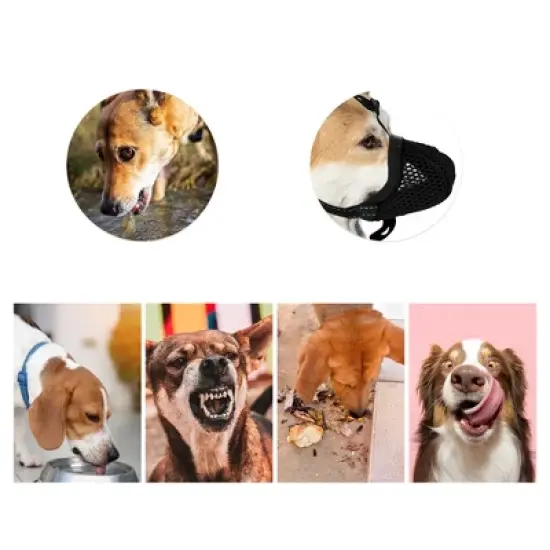 Unique Bargains Reflective Adjustable Basket Muzzle with Air Mesh X-Small 1 Pc image {5}