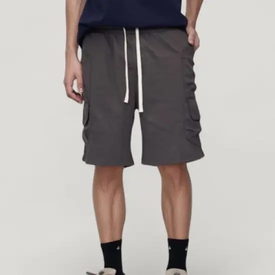 Anna-Kaci Active Men's Drawstring Waist Relaxed Fit Everyday Casual Shorts with Side Pockets image {6}