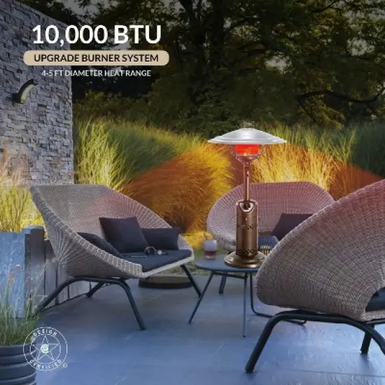 Heatmaxx 10000 BTU Propane Outdoor Patio Table Heater Bronze image {4}