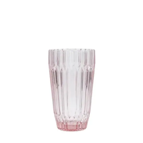 6pk 14.8oz Archie Iced Beverage Glasses Pink - Fortessa Tableware Solutions: Ribbed Drinkware, Dishwasher-Safe Tumblers image {3}