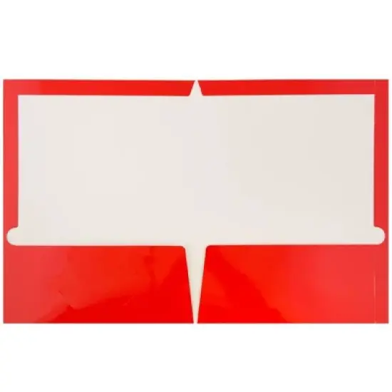 JAM 6pk Glossy Paper Folder 2 Pocket - Red image {2}