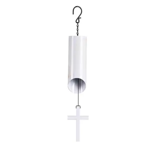 Dicksons The Lord Prayer KJV, White/Tan 23.5 x 3 Inch Aluminum Noisemaker Windchime image {1}
