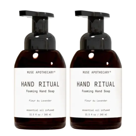 Muse Apothecary Hand Ritual - Aromatic and Nourishing Foaming Hand Soap, Infused with Essential Oils - 11.5 oz, Fleur du Lavender, 2 Pack image {8}
