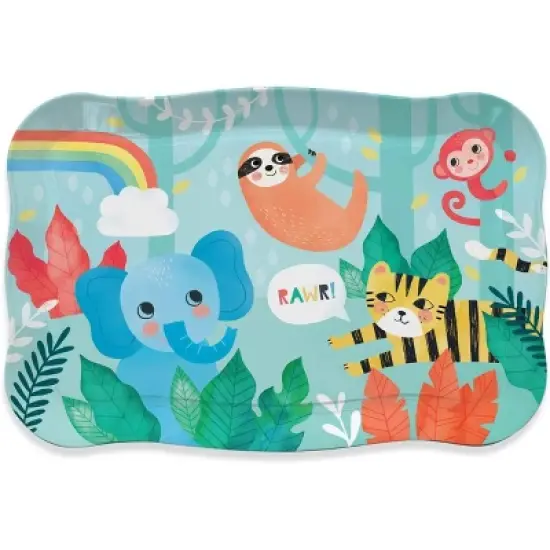 Jewelkeeper Jungle Design Tea Set Pretend Play Food and Case - 42 Pieces image {1}