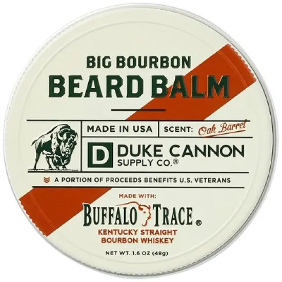 Duke Cannon Big Bourbon Beard Balm - Bourbon Oak Barrel Scent - Beard Balm for Men - Trial Size - 1.6 fl. oz image {6}