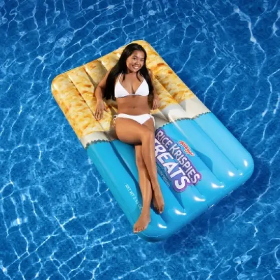 Rice Krispies Treats 5.5&rsquo; Pool Float: Water Toy Inflatable Raft, PVC, 220 lb Capacity image {1}
