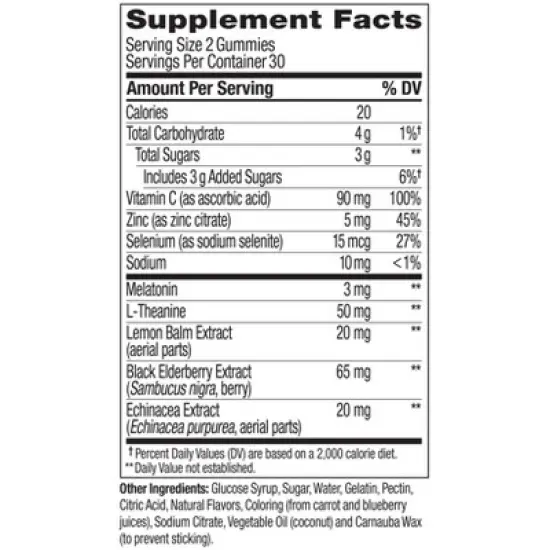 OLLY Immunity + Sleep Multivitamins Gummies - Elderberry - 60ct image {4}