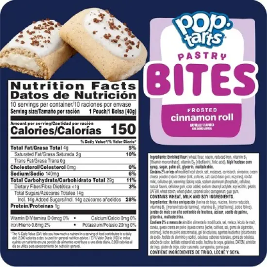 Pop-Tarts Bites Frosted Cinnamon Roll - 10ct  / 14.1oz image {7}
