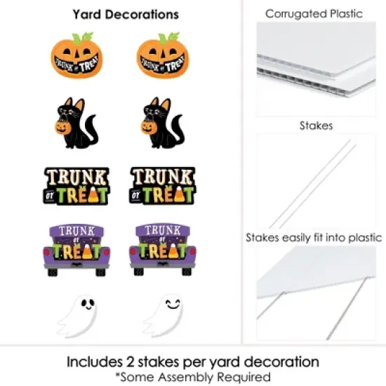 Big Dot of Happiness Trunk or Treat - Cat Pumpkin Trunk Lawn Decorations - Outdoor Halloween Car Parade Party Yard Decorations - 10 Piece image {5}