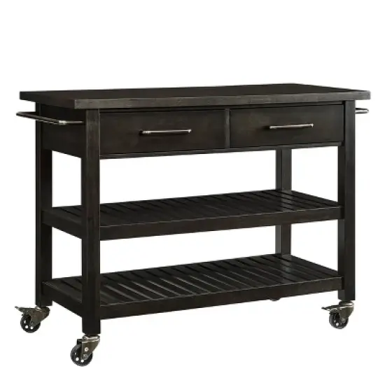 Havelock Rolling Kitchen Island Dark Tobacco - Holly & Martin image {6}