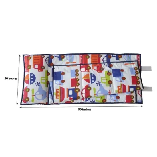 Bacati - Transportation Blue Toddler Nap Mat image {2}